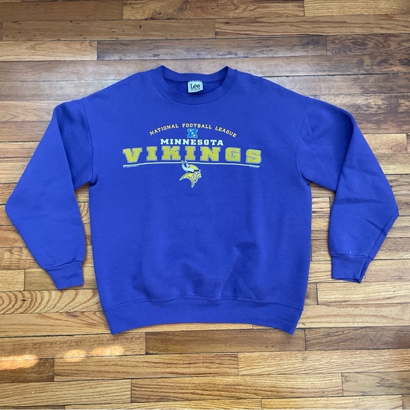 Vintage Y2K Lee Sport NFL Minnesota Vikings Crewneck Sweatshirt Size XL Used - Picture 1 of 5